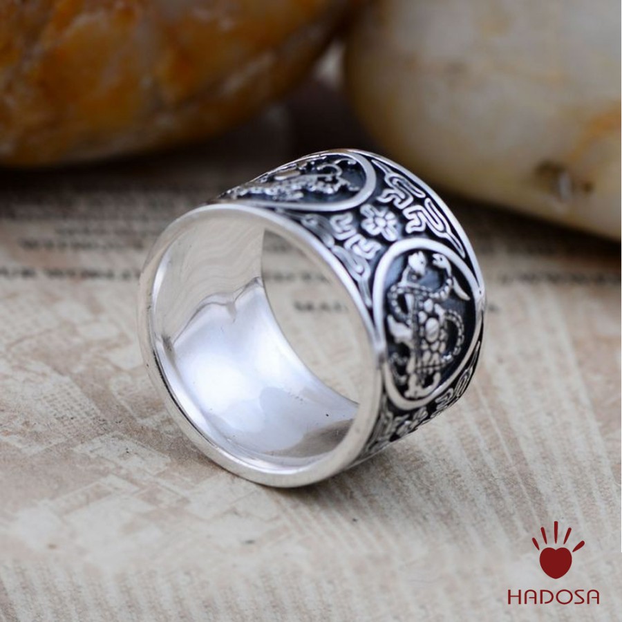 Nhẫn nam bạc Thái Tứ Linh