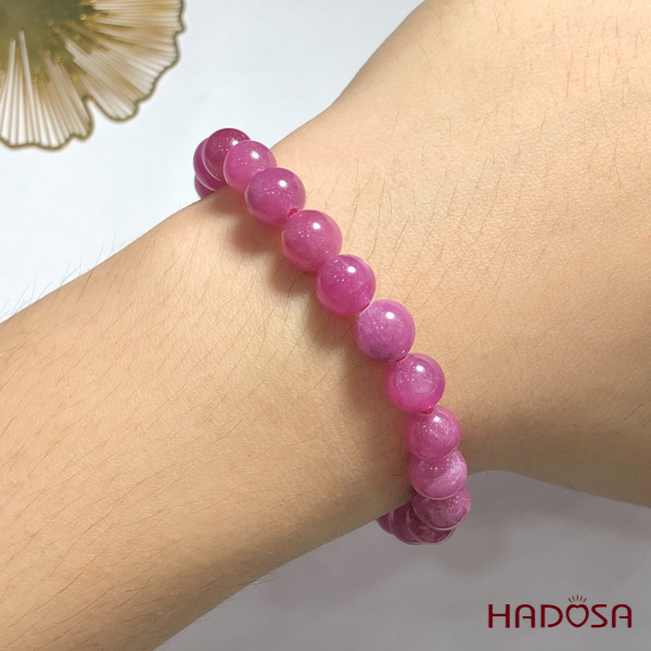 Vòng Ruby Thái hồng tươi trong 08mm