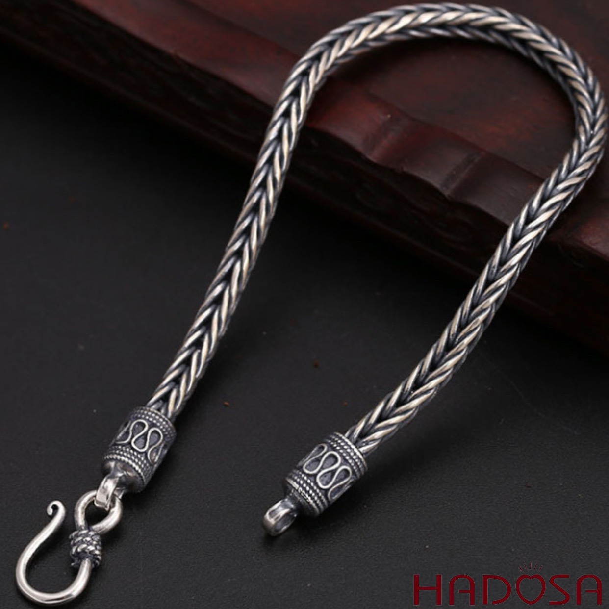 Lắc tay nam cao cấp bạc Thái