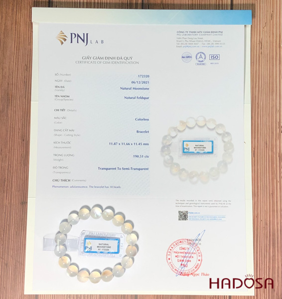 Vòng đá Mặt Trăng 11mm 8A