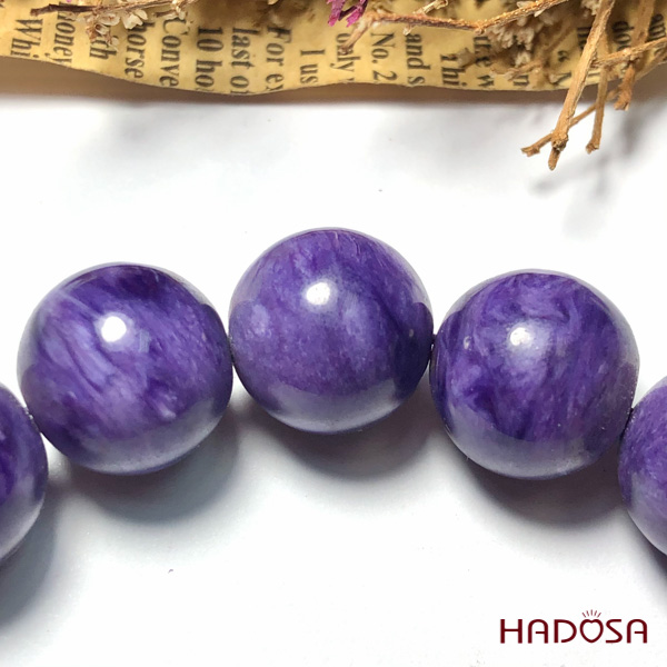 Vòng tay đá Mắt Rồng Charoite 14mm chuẩn 5A