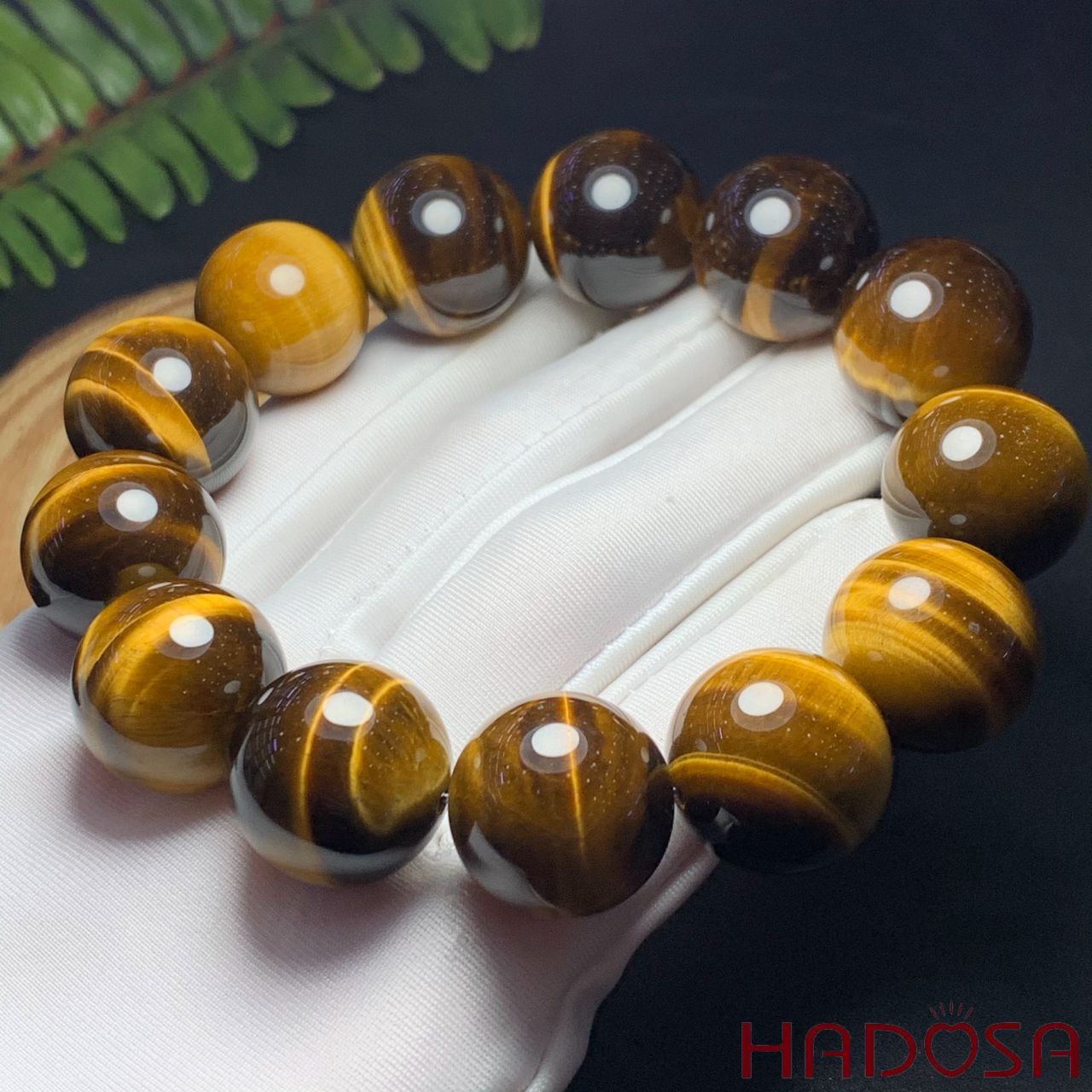 Chuỗi đá Mắt Hổ vàng nâu 18mm đặc biệt cao cấp chuẩn 6A