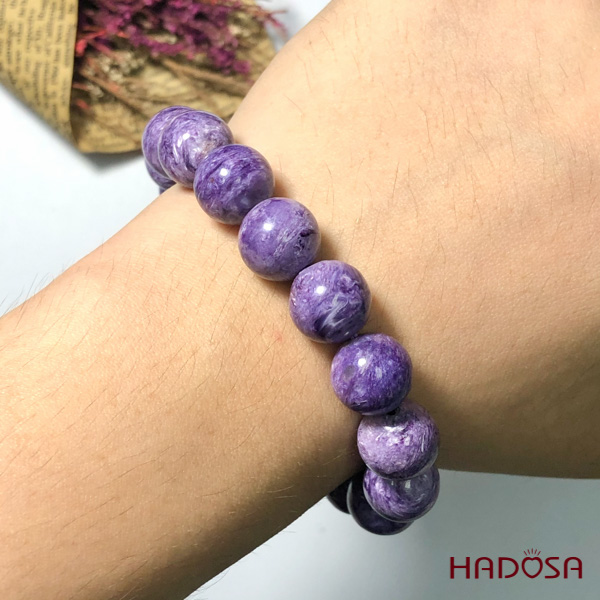 Vòng đá mắt rồng Charoite 12mm cao cấp chuẩn 5A