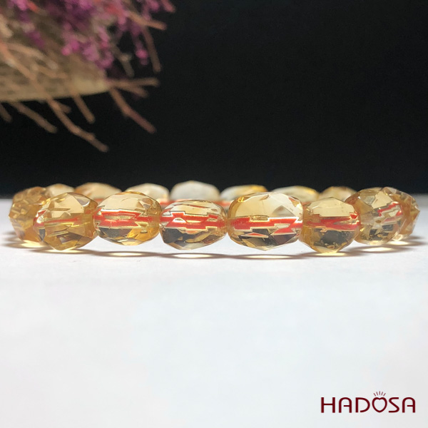 Thạch anh vàng cắt giác hạt thuôn 8*11mm 4A