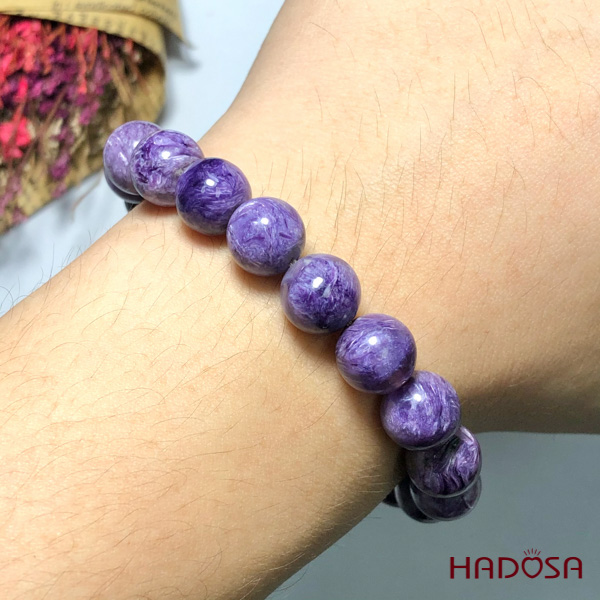 Vòng đá Mắt Rồng Charoite 10mm cao cấp chuẩn 5A