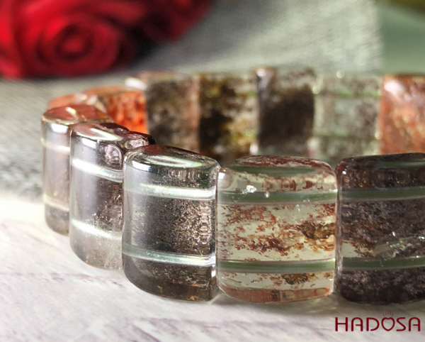 Vòng bản thạch anh ưu linh hoa 11x14mm