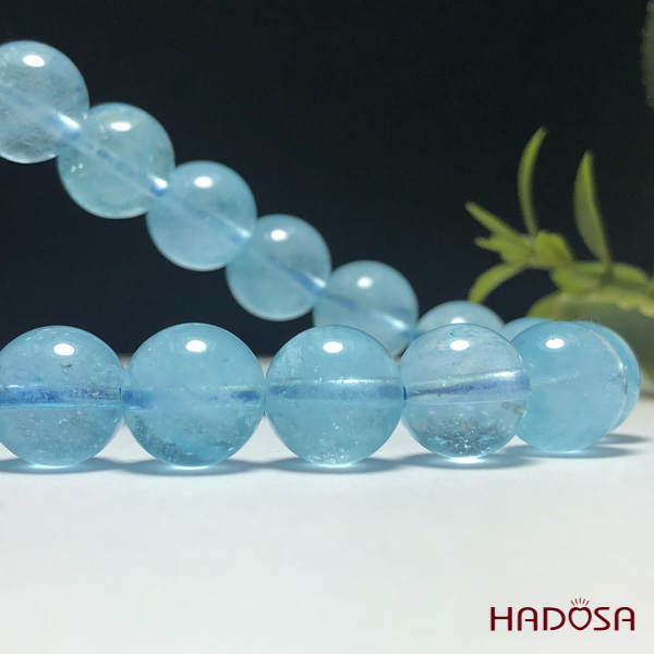 Vòng đá Topaz xanh 11mm chuẩn 5(A-)