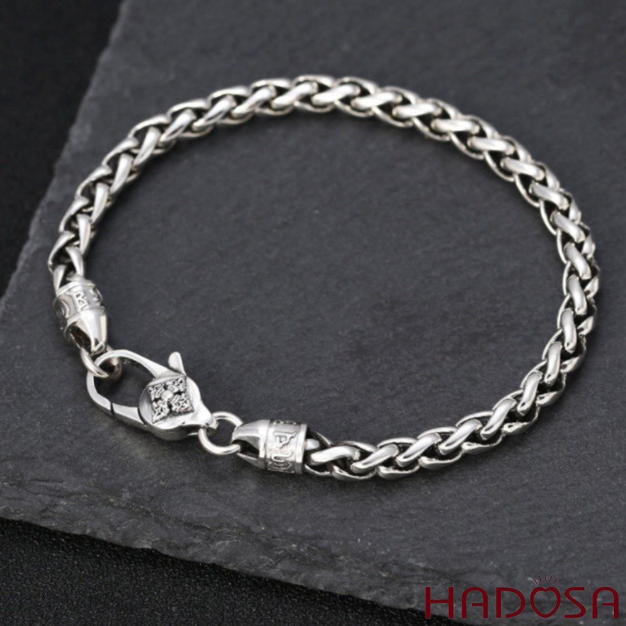 Lắc tay nam bạc đẹp Chùy Kim Cang