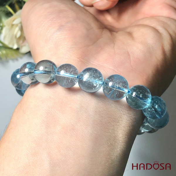 Topaz xanh 8mm 7A cao cấp