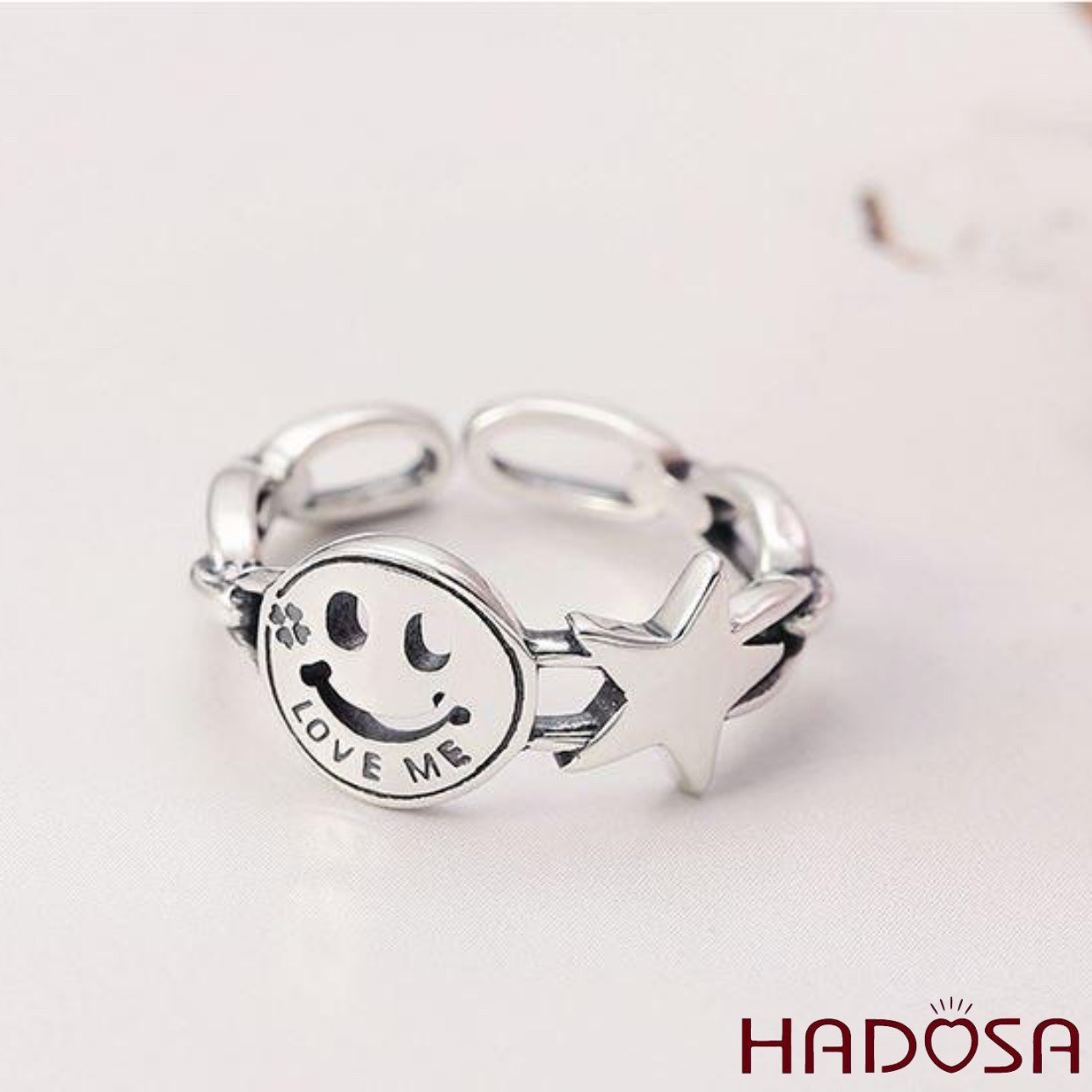 Nhẫn Bạc Thái Mặt Cười