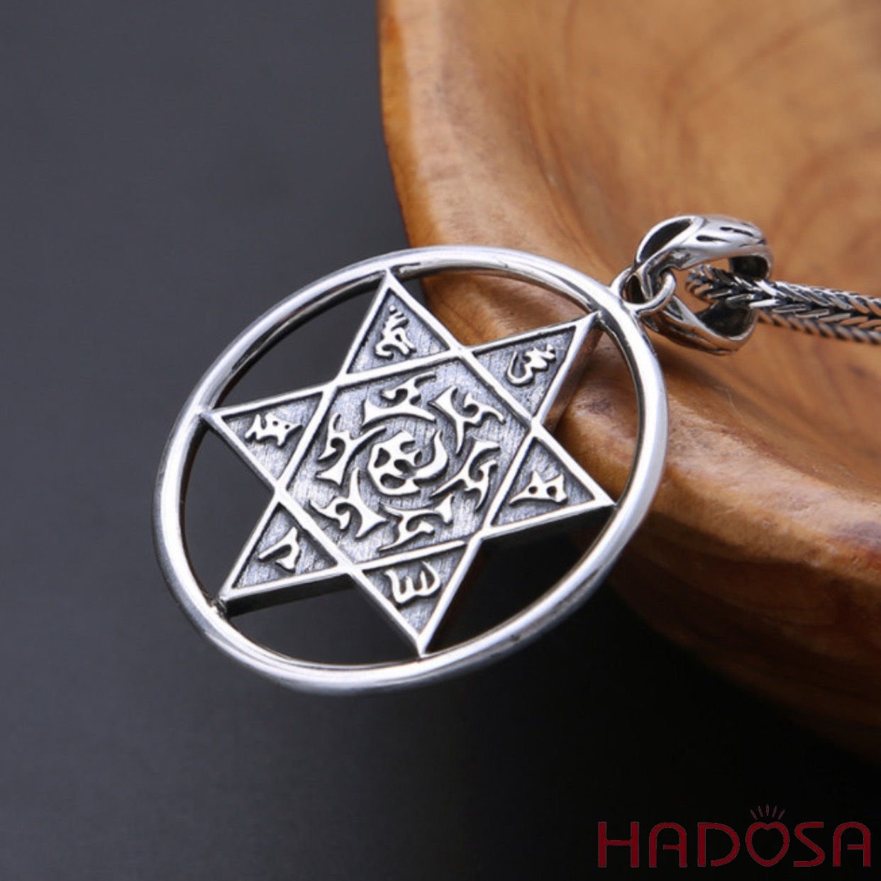 Mặt bạc dây chuyền nam 31mm