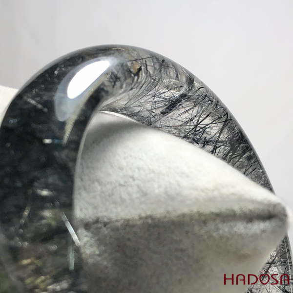 Vòng kiềng thạch tóc đen ni 59 đặc biệt cao cấp chuẩn 6A(-)