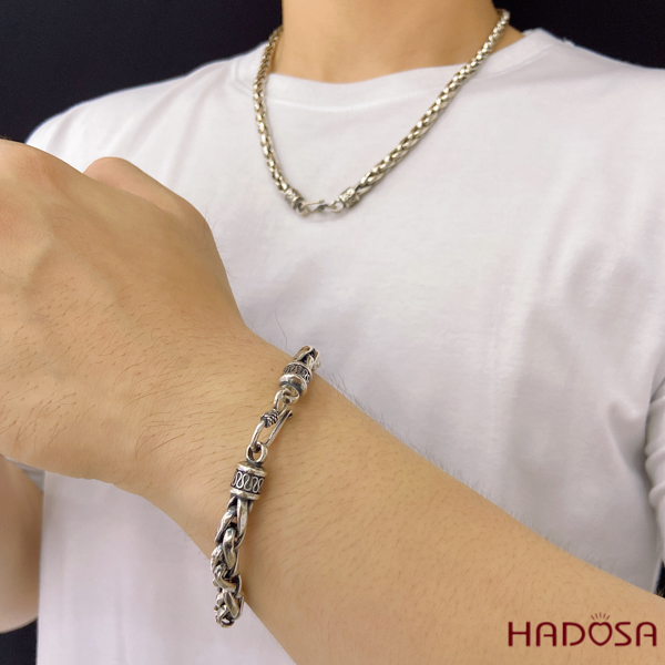 Vòng tay bạc nam đẹp bạc Thái 925 cao cấp