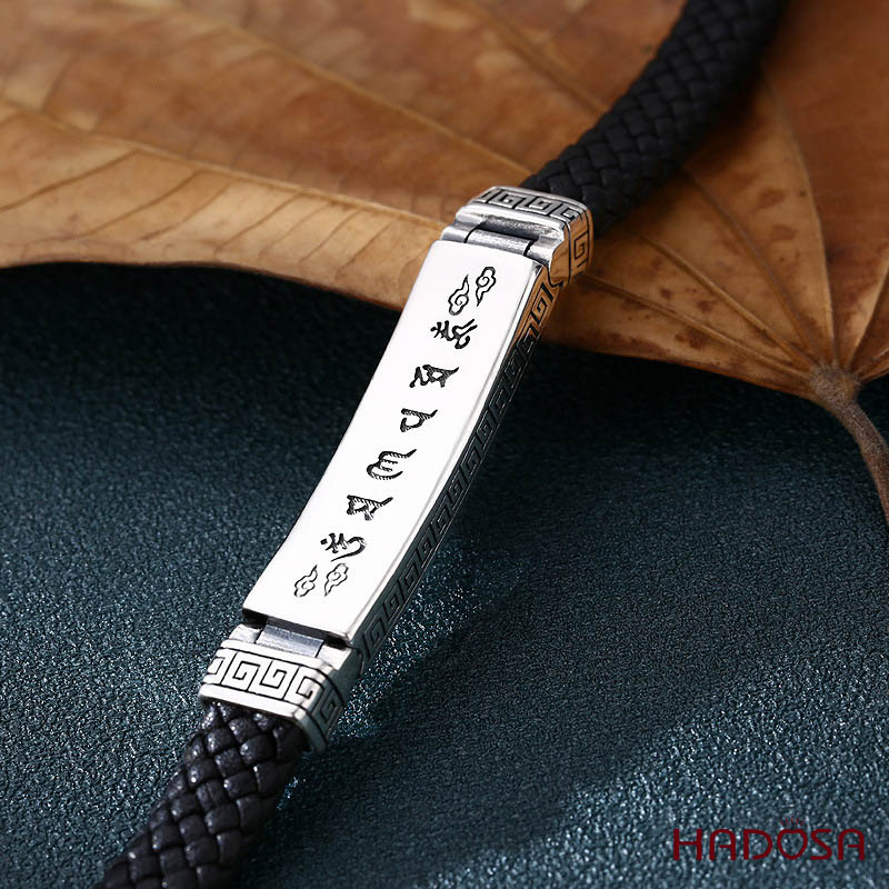 Vòng tay da bạc Thái