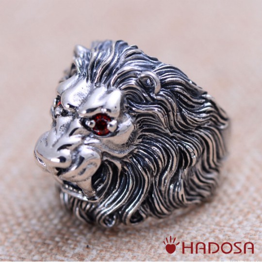 Nhẫn bạc Thái đầu Sư Tử