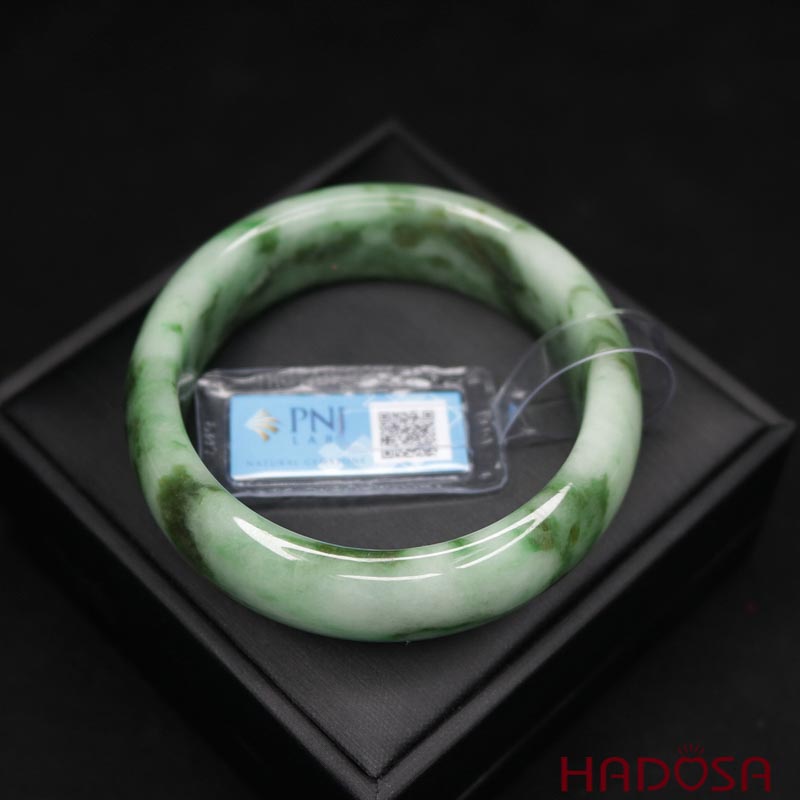 Vòng Ngọc Cẩm Thạch lá hẹ bạch lí ni 57