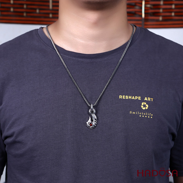 Mặt dây chuyền bạc đẹp 47*19mm