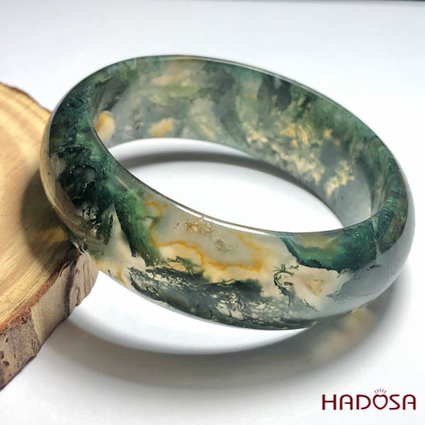 Vòng kiềng Mã Não Rêu ni 50mm