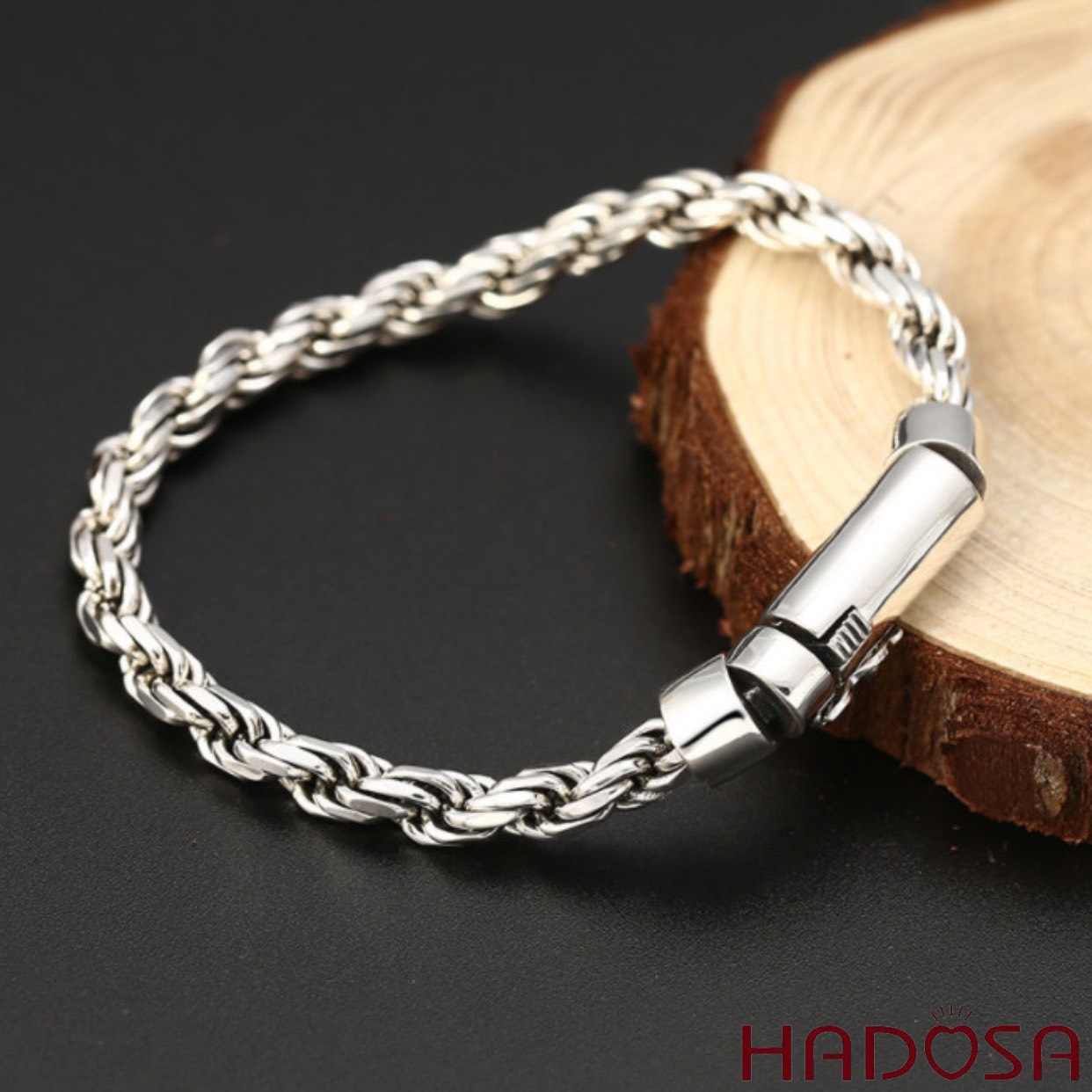 Lắc tay bạc cho nam cao cấp