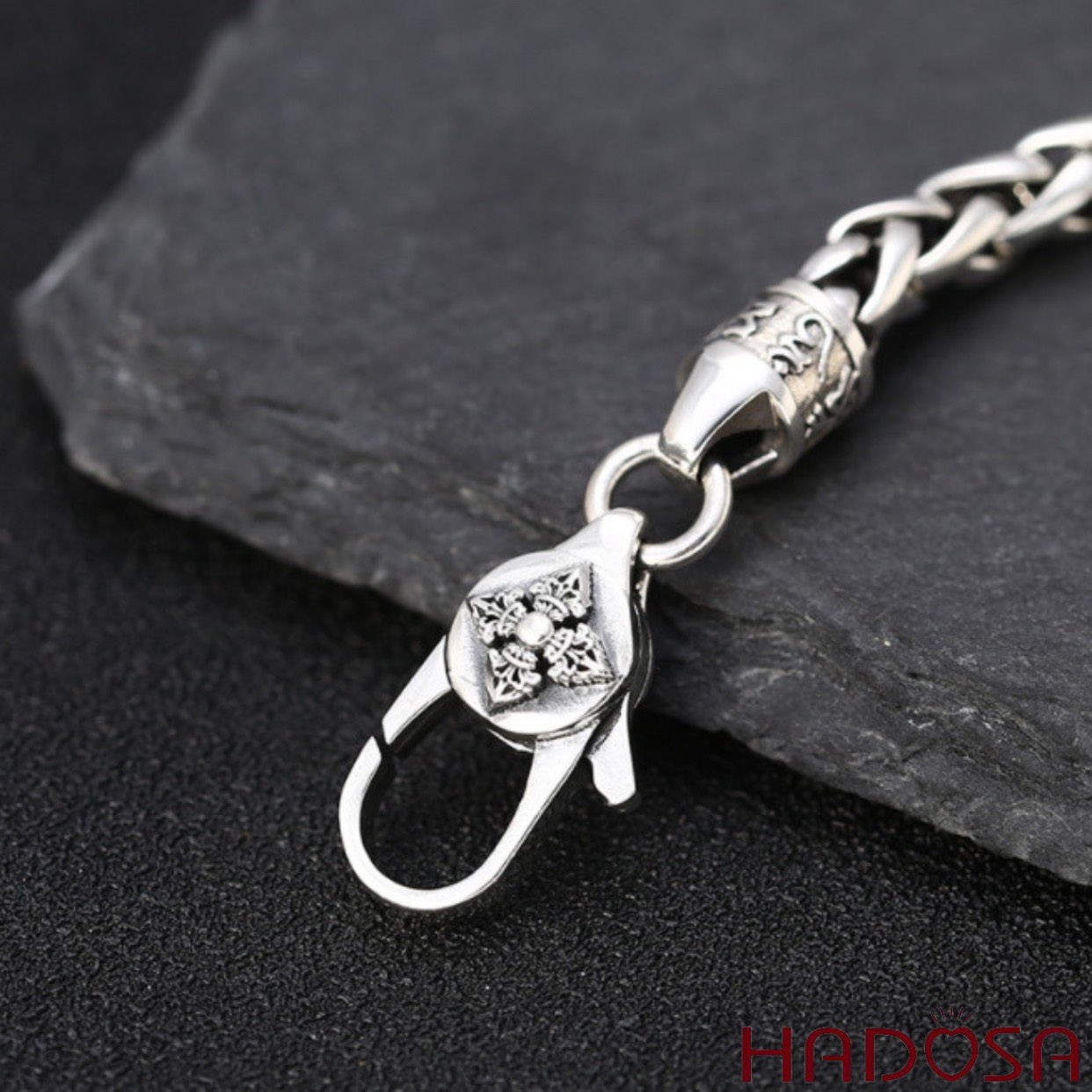 Lắc tay nam bạc đẹp Chùy Kim Cang