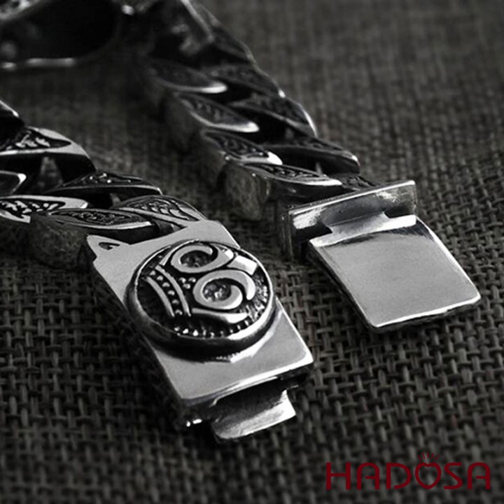 Lắc tay bạc nam bạc Thái handmade