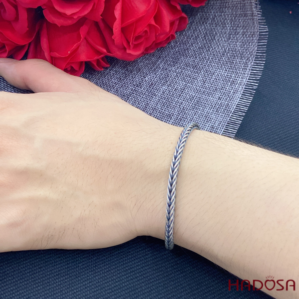 Lắc tay nam cao cấp bạc Thái