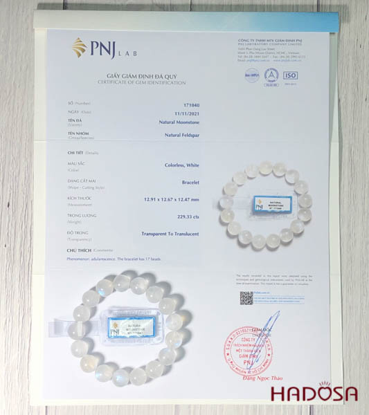 Vòng đá Mặt Trăng 12mm cao cấp chuẩn 5A