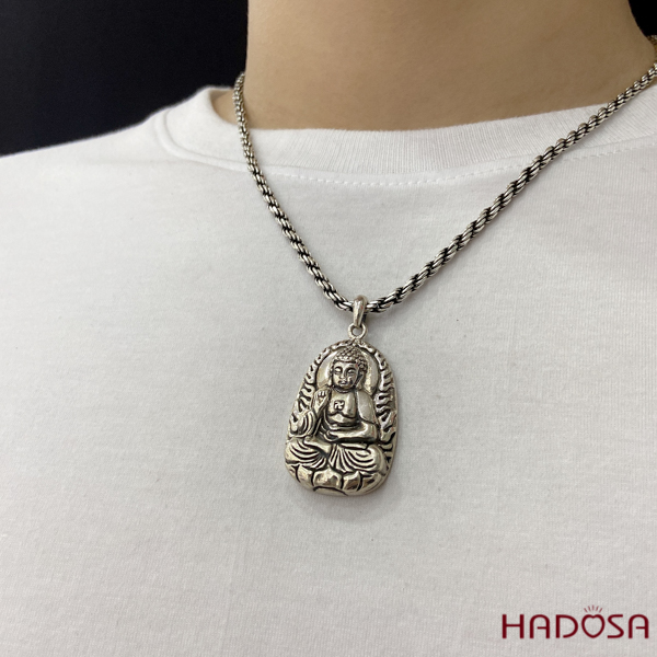 Mặt dây chuyền bạc Thái Phật bản mệnh Adida
