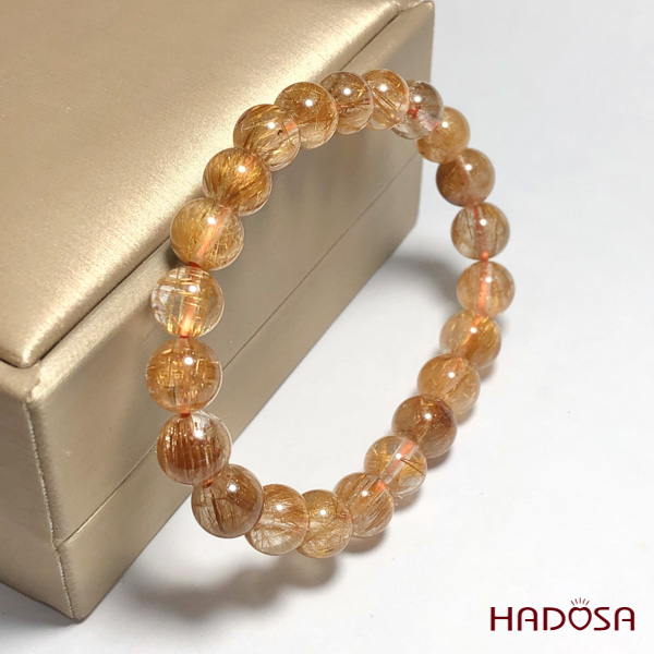 Vòng Thạch Anh tóc đồng 8mm chuẩn 5A(-)