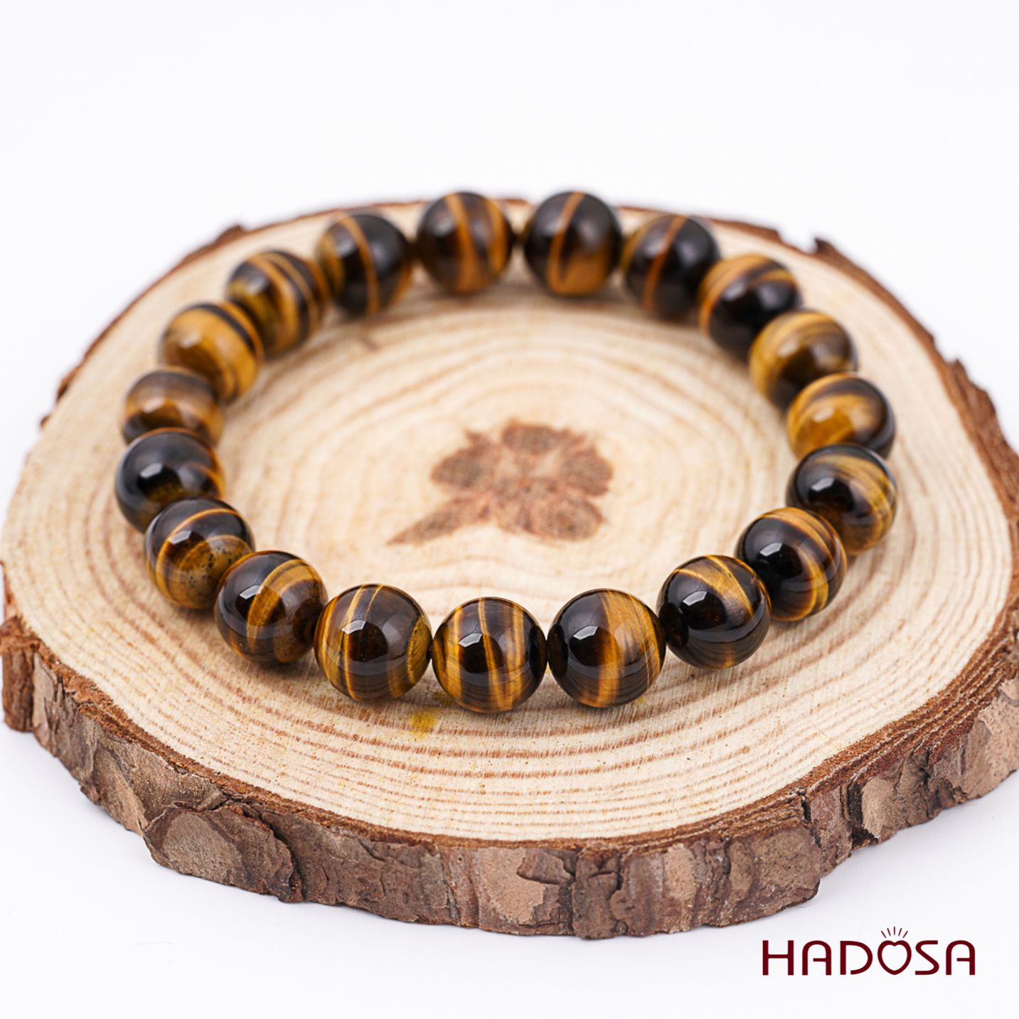 Vòng đá Mắt Hổ vàng nâu 10mm đặc biệt cao cấp chuẩn 6A