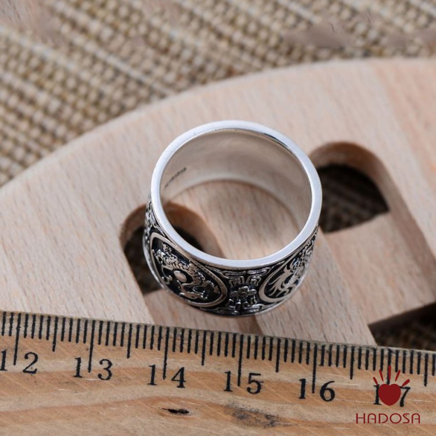 Nhẫn nam bạc Thái Tứ Linh