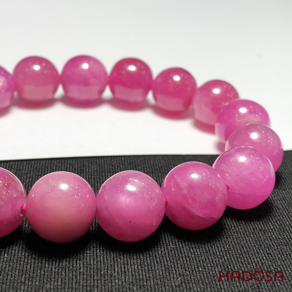 Vòng Ruby Thái hồng đẹp ánh sao 12mm đặc biệt cao cấp