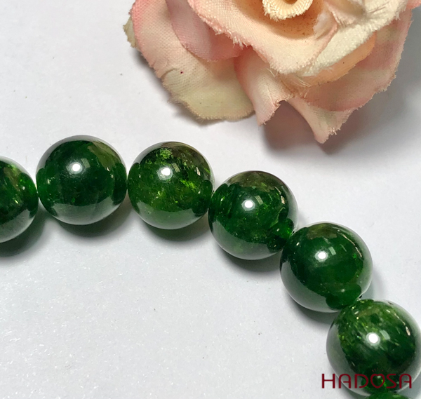 Vòng đá Diopside 10mm cao cấp chuẩn 6A(-) Hadosa