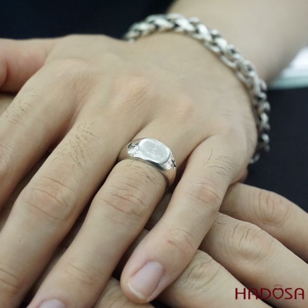 Nhẫn bạc trơn nam bạc Thái cao cấp