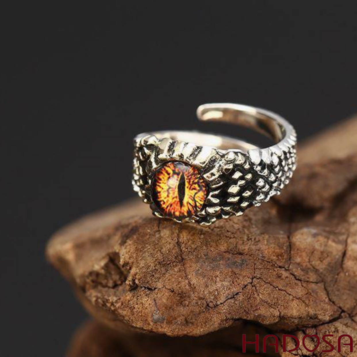 Nhẫn nam bạc Thái mắt Rồng