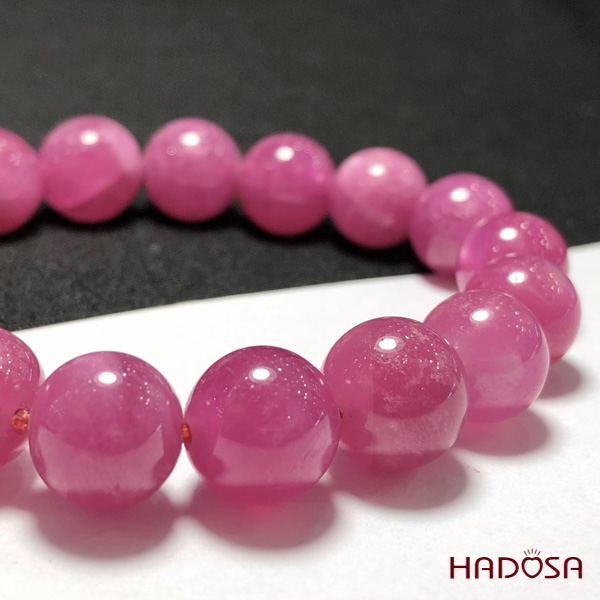 Vòng Ruby Thái hồng tươi trong 10mm