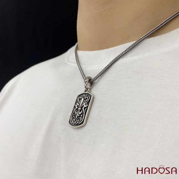 Mặt dây chuyền bạc thái nam 47*20mm