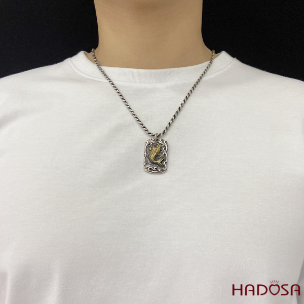 Mặt dây chuyền bạc Thái Cá Chép vượt Vũ Môn