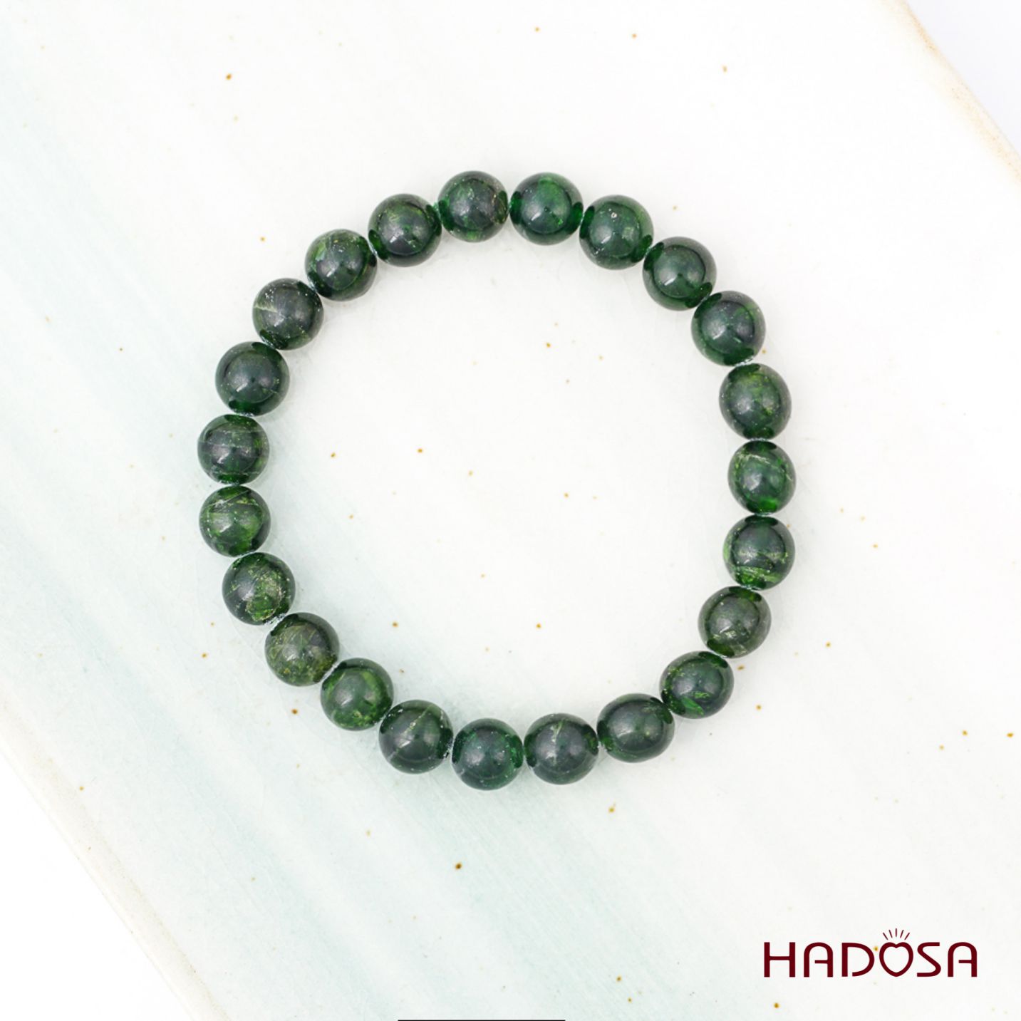 Vòng đá Diopside 08mm chuẩn 3A