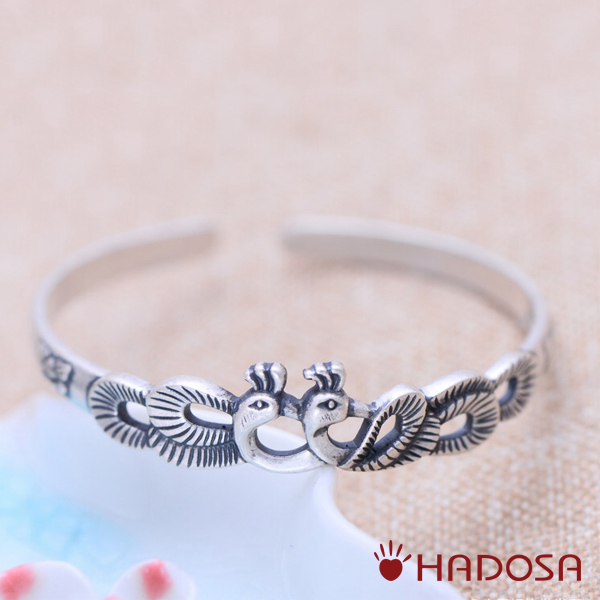 Vòng kiềng bạc Thái Song Phụng