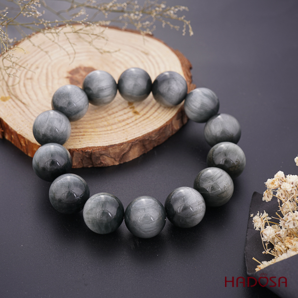 Vòng đá mắt chim Ưng xám 16mm 6A