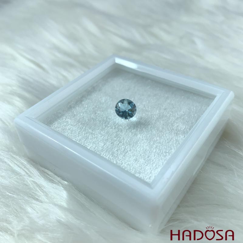 Aquamarine facet (tự nhiên) tròn 7mm 4A