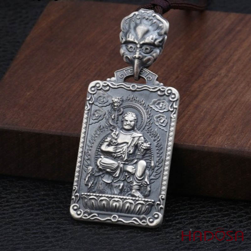 Mặt dây chuyền bạc Thái Phật bản mệnh Bất Động Minh Vương (Dậu)