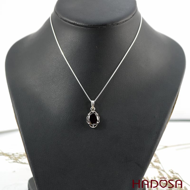 Bộ mặt dây - hoa tai đá Garnet cao cấp