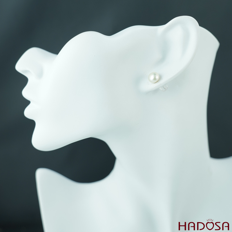 Bông tai ngọc trai 9mm bạc 925