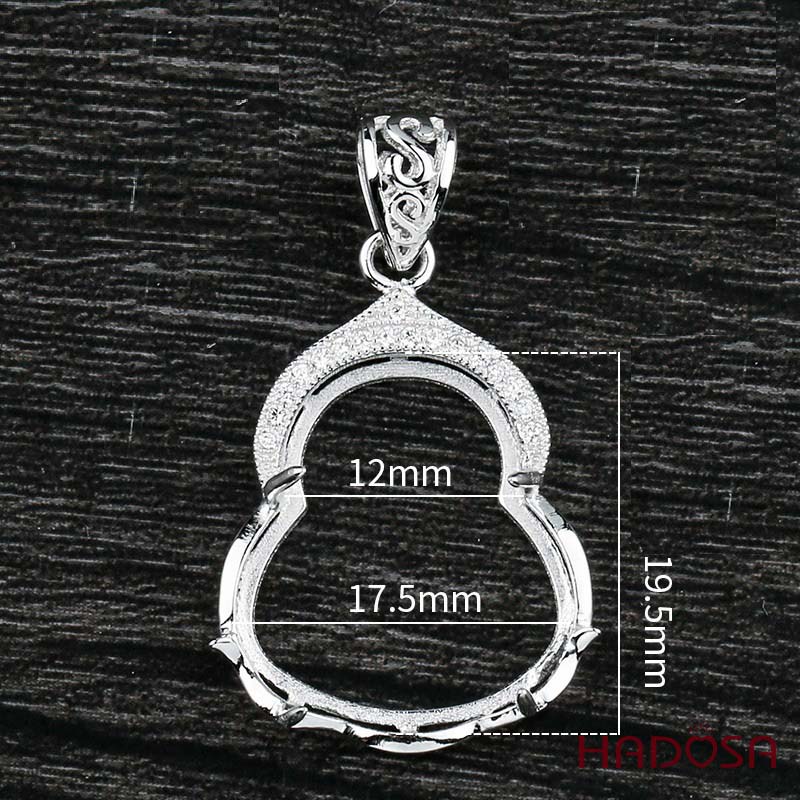 Khung bạc Phật Di Lặc 19.5mm