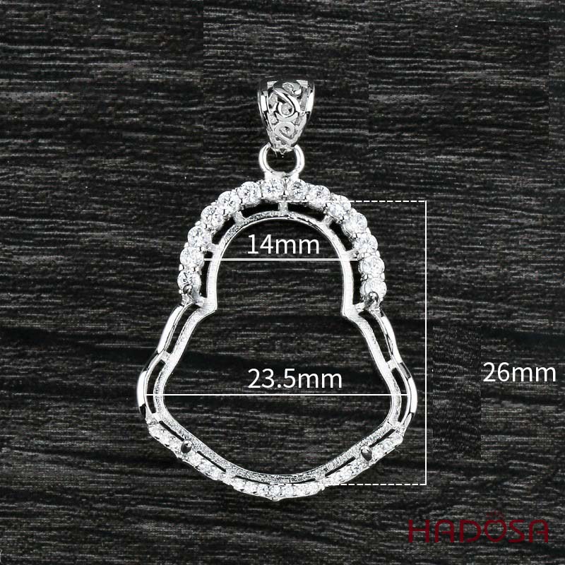 Khung bạc Phật Di Lặc 26mm