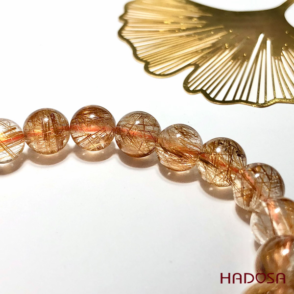 Vòng Thạch Anh tóc đồng 8mm chuẩn 5A(-)