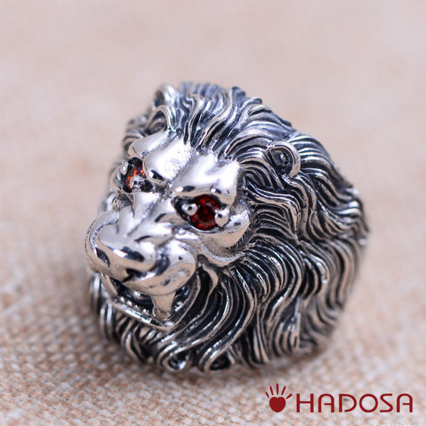 Nhẫn bạc Thái đầu Sư Tử
