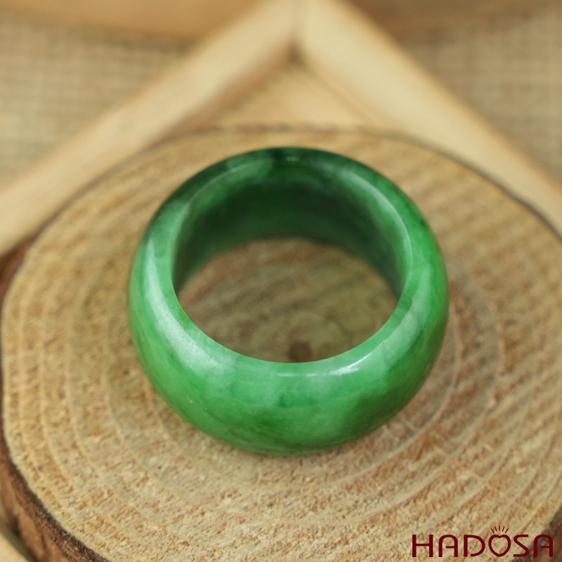 Nhẫn Cẩm thạch Càn Long bản oval sơn thủy ni 27 | HADOSA